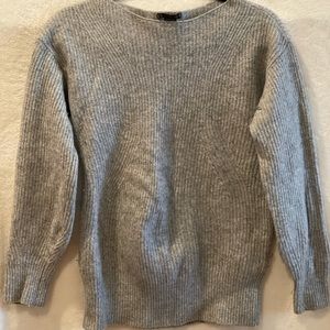 Armani Exchange Long Gray Sweater Scoop Neck